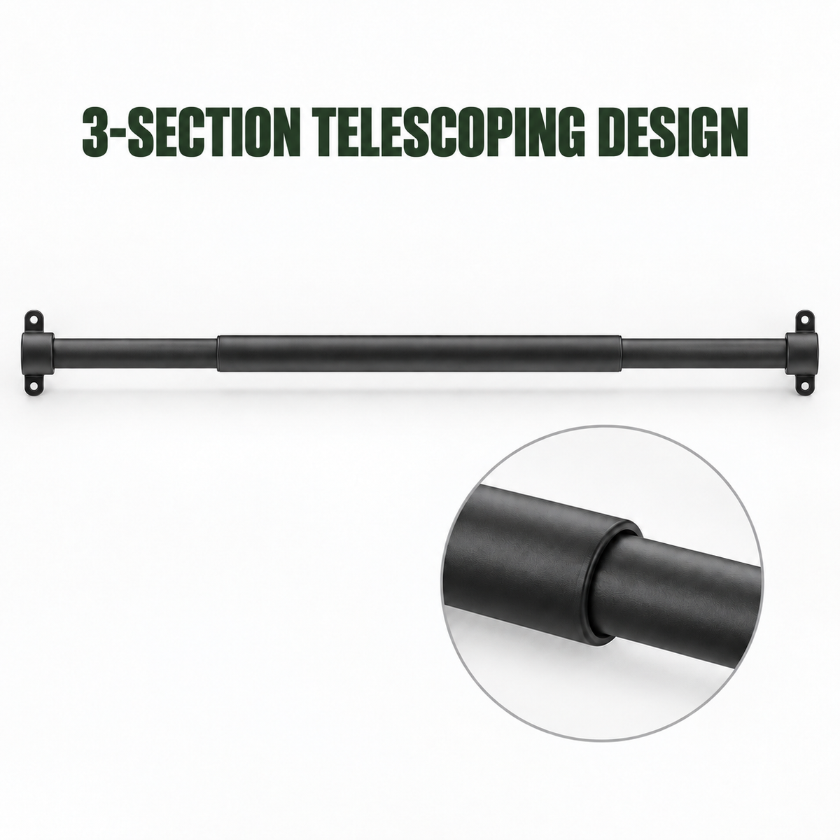 Three-section telescoping RV screen door handle construction