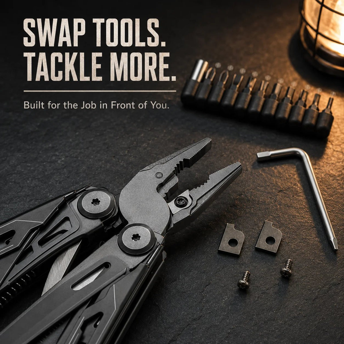 Replaceable hard wire cutter inserts and screws for multitool pliers