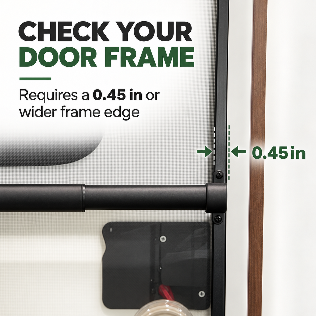 RV screen door frame width compatibility guide for crossbar installation